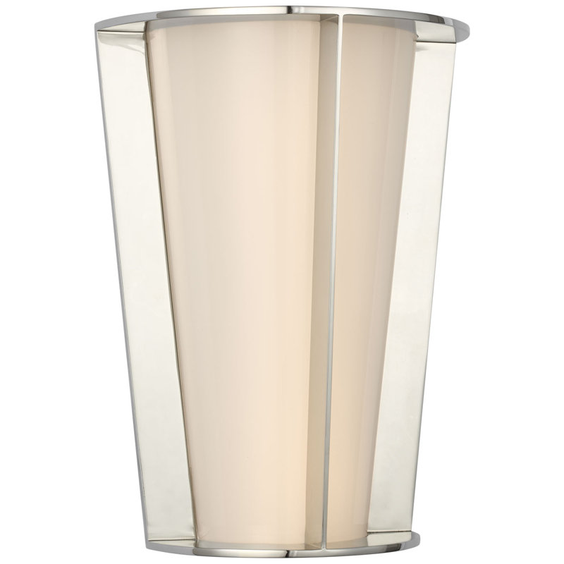Barbara Barry Phinn 12" Tapered Sconce, Polished Nickel, Steel