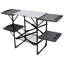 Table de cuisine pliante pour camping - station de cuisson extérieure portable avec plateau résistant à la chaleur, 4 tables d'appoint, support de rangement pour les pique-niques et les voyages de camping (table seulement)-133261486-133261487