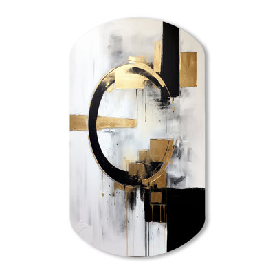 Elliott - Abstract Painting Cylinder Shape Assymterical Metal Wall Art