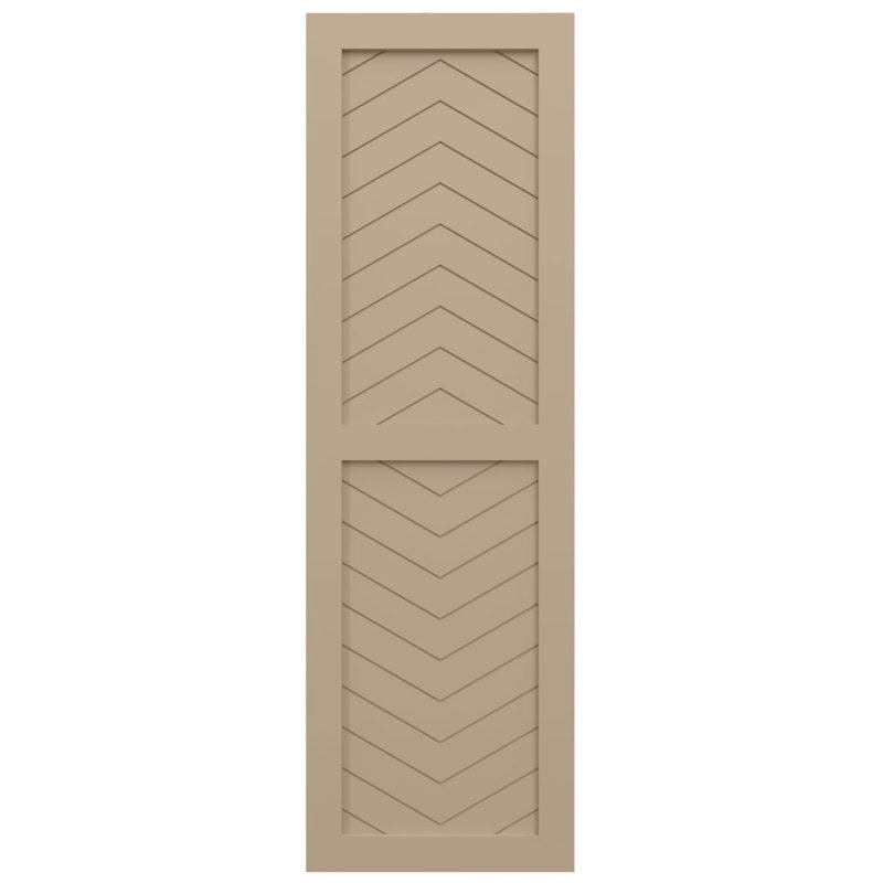 Volets de style moderne à deux panneaux EnduraCore, Avec une couche d'apprêt, 12"W, H 38 po