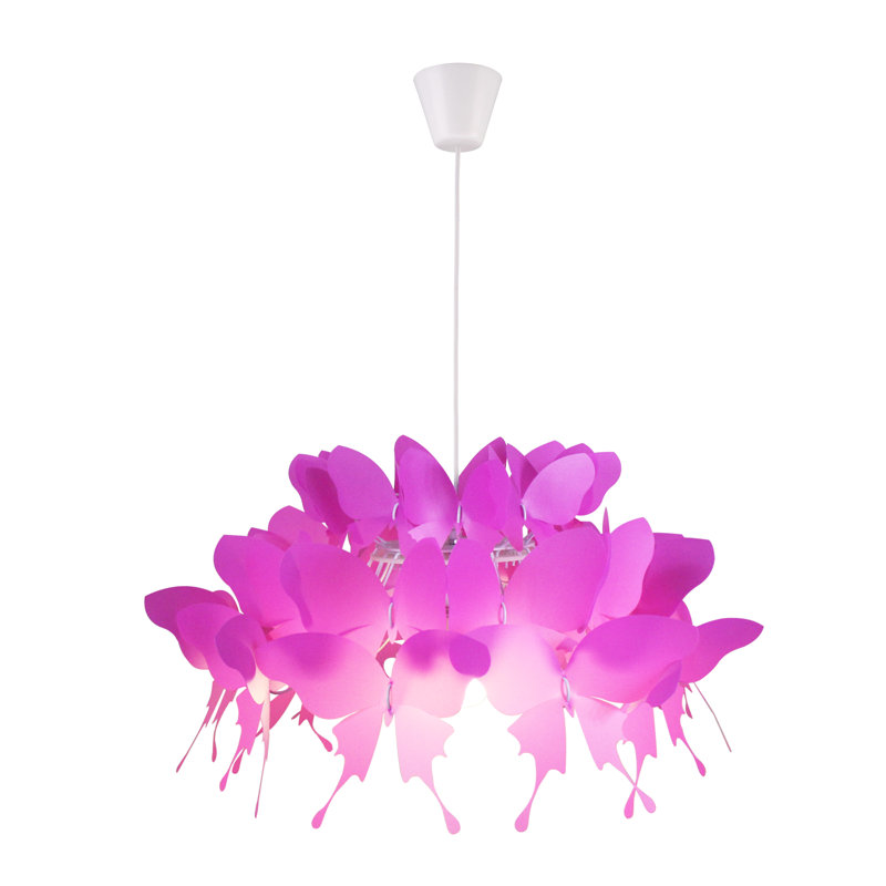 Lomita 1 - Light White Pendant, Dark Pink