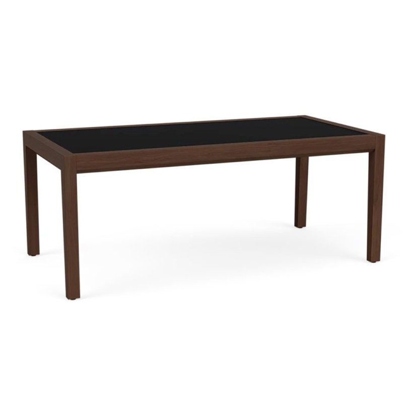 Table basse Brooklyn, H 16 po x L 40 po x l 20 po, Midnight Black, Riftwood Walnut