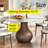 Solid Wood Pedestal Dining Table With Faux Marble For 4/6/8/10 Seats-759712020-760169685-749199780