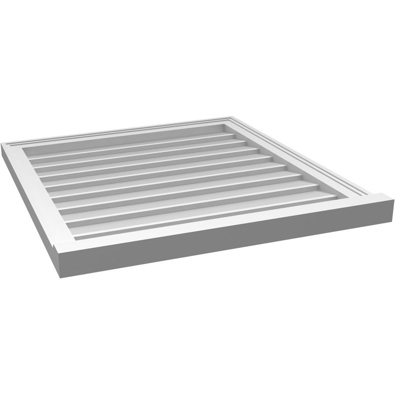 Cadre de seuil Brickmould, brun clair apprêté, H 30 po x l 28 po x P 2 po