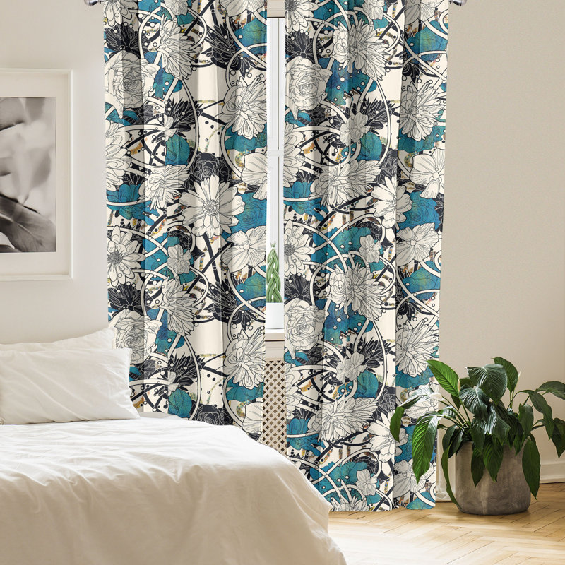 Semi Sheer Curtain Pair, 28" W x 95" L