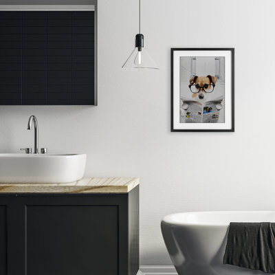 «Hound concentration bain humour», impression sous verre, conception de Jesse Keith
