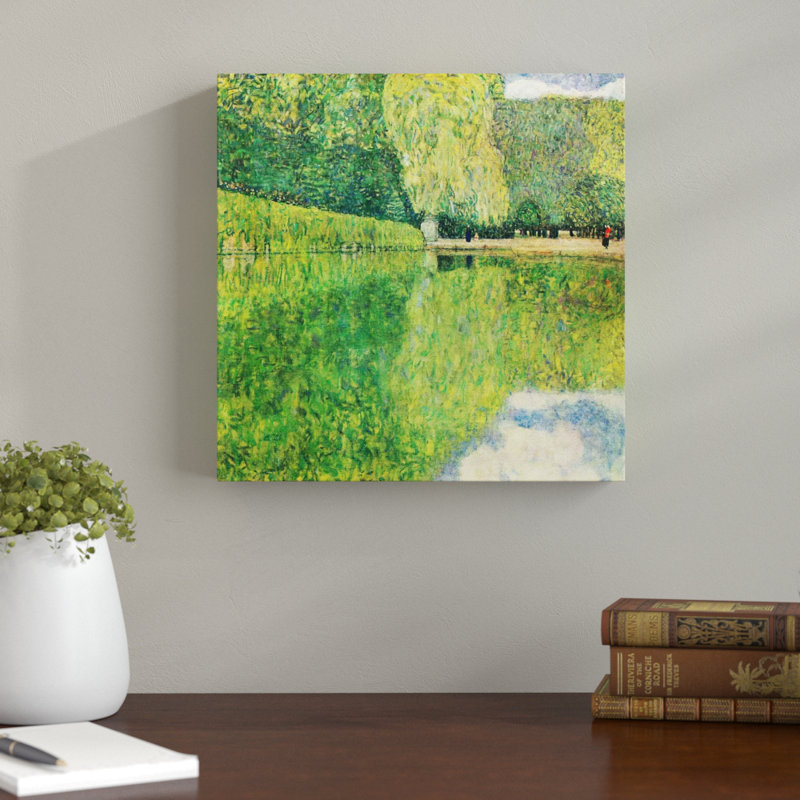 Landscape by Gustav Klimt - Wrapped Canvas - Framed Print, 35cm H x 35cm W