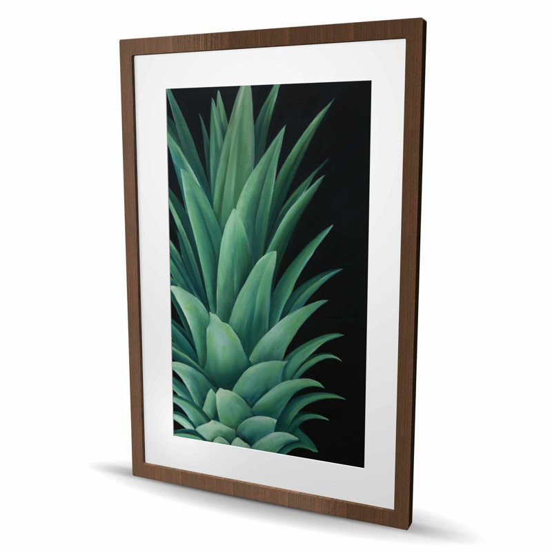 Pineapple Leaves - reproduction exotique encadrée mate pour la décoration intérieure