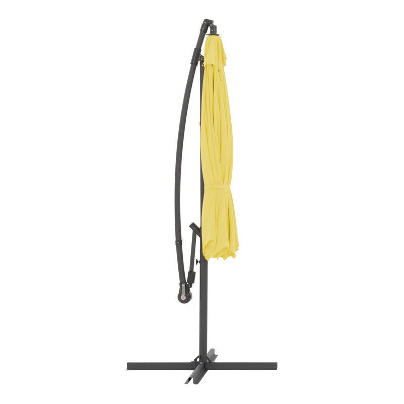 Poids de parasol et base de patio décalés de 9,5 pi résistant aux rayons UV, Yellow