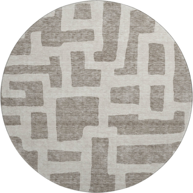 Premium Machine Washable Prisco Taupe Rug