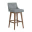 Tabouret pivotant à hauteur réglable en bois et rembourré Dorreen-2124057863-2124057862