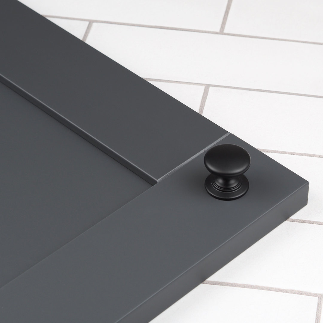Matt Black Squared Cup Handles & Coordinating Knobs