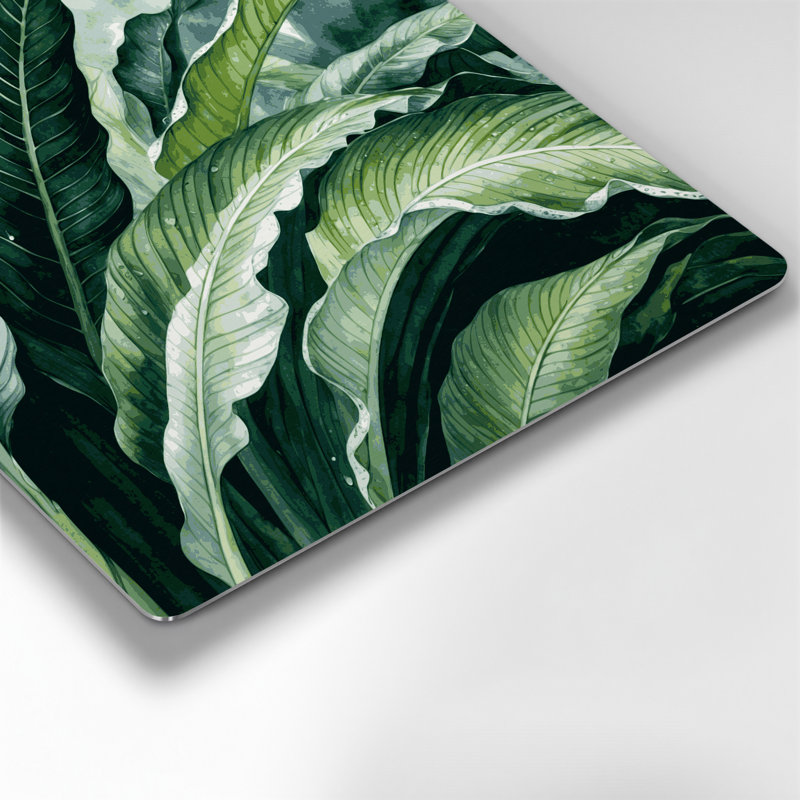 «Botanical Alocasia», art mural en métal vert, H 384 po x l 384 po x P 0,05 po
