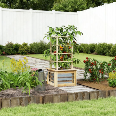 Lit de jardin surélevé galvanisé avec jardinière et jardin