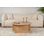 Table basse moderne ronde en chêne, 35,4 po de diamètre x 16,1 po de hauteur | 100% panneau de particules enduit de mélamine, épaisseur: 0,7 po | Design élégant et durable pour le salon et les espaces familiaux, finition brun uni