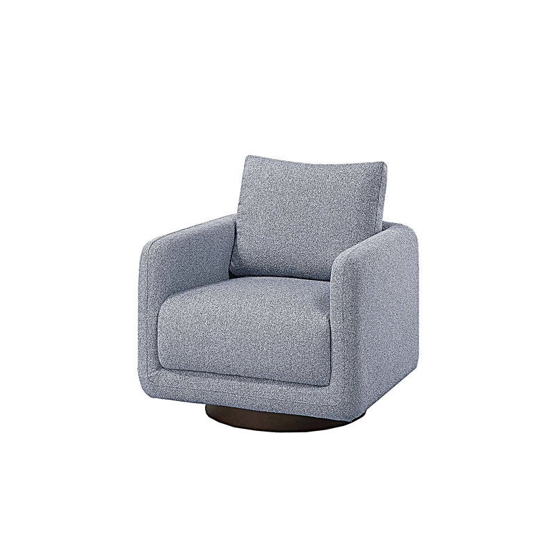 Fauteuil d'appoint pivotant avec revêtement en tissu Boucle