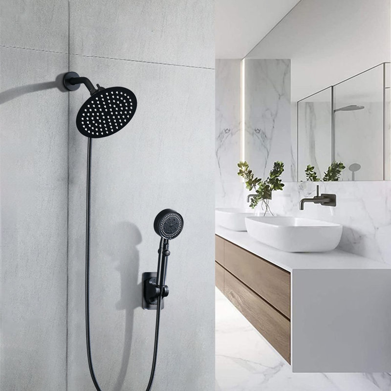 Dual Shower Head 2.5 GPM GPM, Matte Black