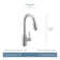 Genta LX Pulldown Single Handle Kitchen Faucet with Power Boost Technology and Duralock