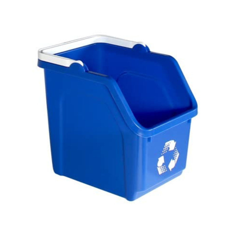 Poubelle de recyclage empilable 6 gallons Sturdy Essentials pour la cuisine, la maison, le garage et le bureau - petite poubelle compacte et compacte