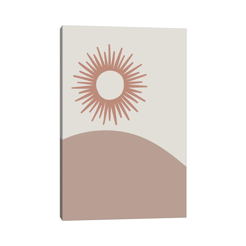 Le soleil-impression d’art graphique, Pas de tapis, H 48 po x l 32 po x P 1,5 po, Toile tendue