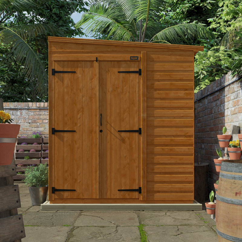 8x6w TigerFlex® Shiplap Pent Double Door Shed