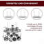 Support à casserole suspendu, organisateur de cuisine de plafond pour casseroles et poêles avec 15 crochets, robuste, durable et compact, support pour casserole