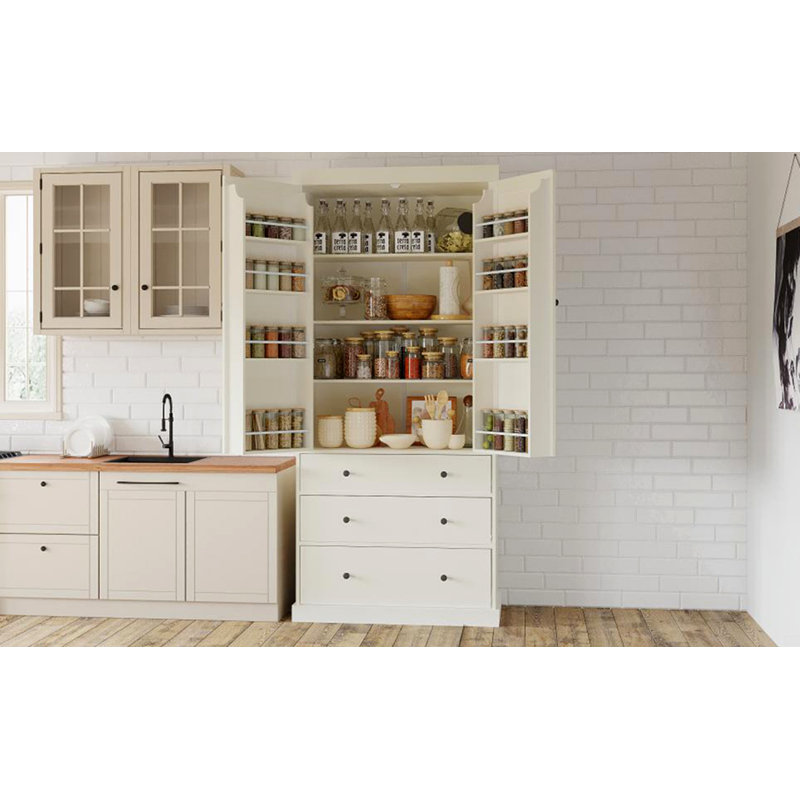 Armoire de rangement Farmhouse, Crème, crème