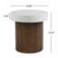 Table d'appoint moderne de forme ronde avec base en bois