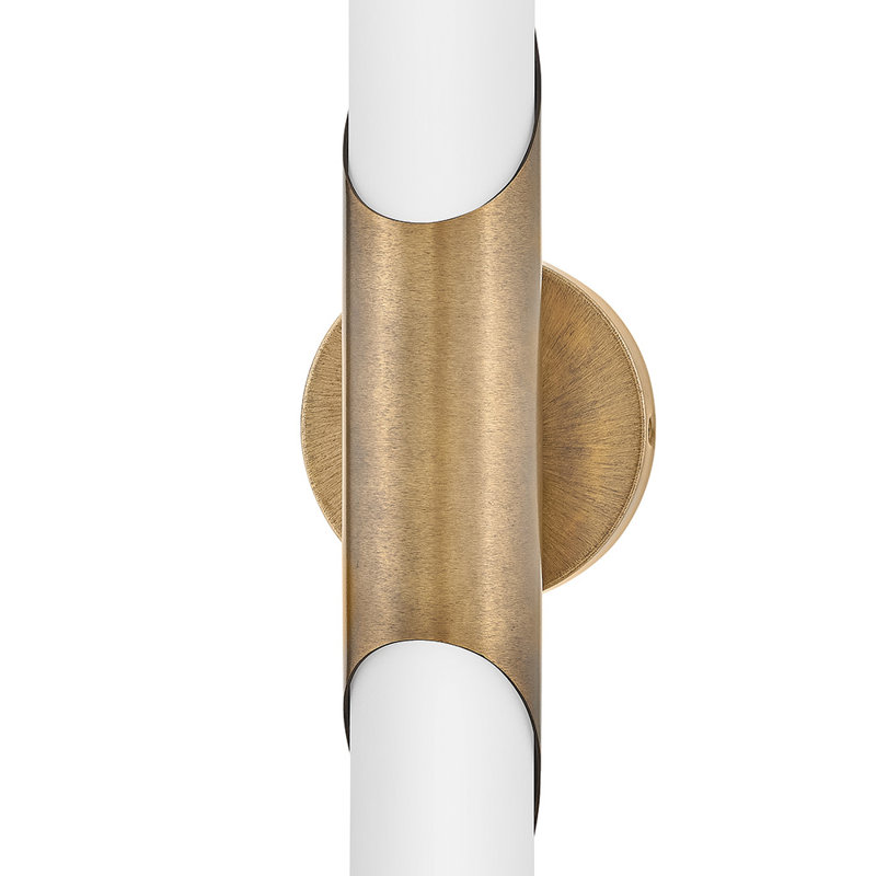 Grace 22.75-in Integrated LED Bath Vanity w/ Etched Opal Glass, Textured Heritage Brass