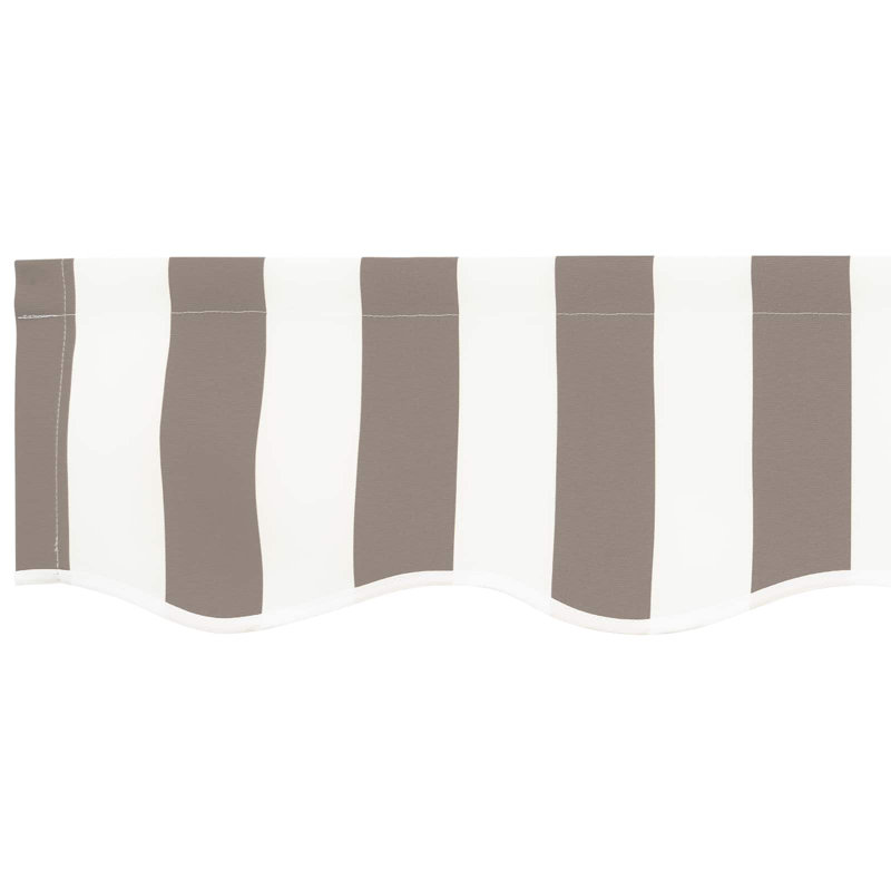 VidaXL 20cm D Polyester Cover Retractable Fabric Replacement, Does Not Applycm H x 400cm W x 20cm D, Light Grey, Striped