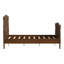 Structure traditionnelle en bois plateforme Olessia, style campagnard avec tête et pied de lit arqués, poteaux à broches, support à lattes, aucun sommier nécessaire-2092946713-2092946714