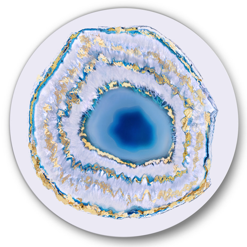 " Golden Blue Agate ", 11" H x 11" W