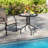27.5" Patio Bistro Table With Tempered Glass Tabletop 1.57" Umbrella Hole