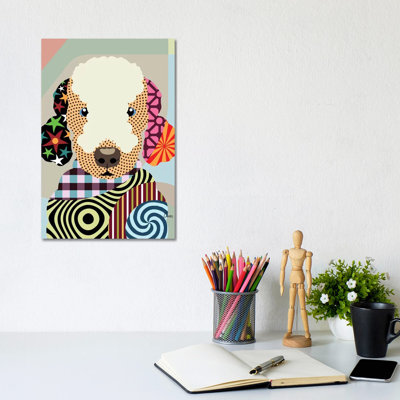 Bedlington Terrier by Lanre Studio - Wrapped Canvas Print