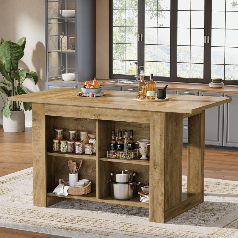 63" Kitchen Island With Storage