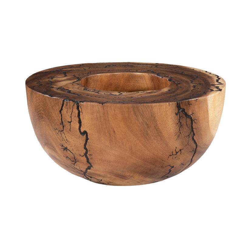 Lightning Wood Lodge Decorative Bowl in Brown
