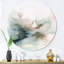 «Green and Cream Essence Of Modernity II», art mural rond en marbre abstrait-88628090