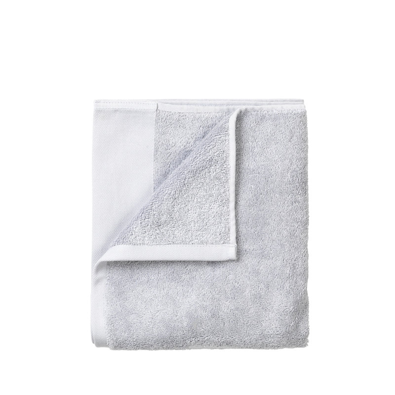 RIVA 100% Organic Cotton Washcloth Towel Set, Microchip Light Grey