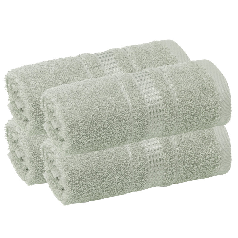 Turkish Cotton Fingertip Towels 12" x 18", Mint Green