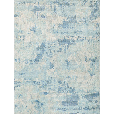 Mineral Abstract Area Rug in Blue