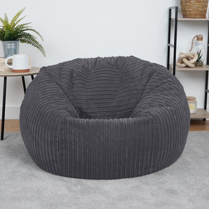 Polyester Refillable Classic Bean Bag, Grey