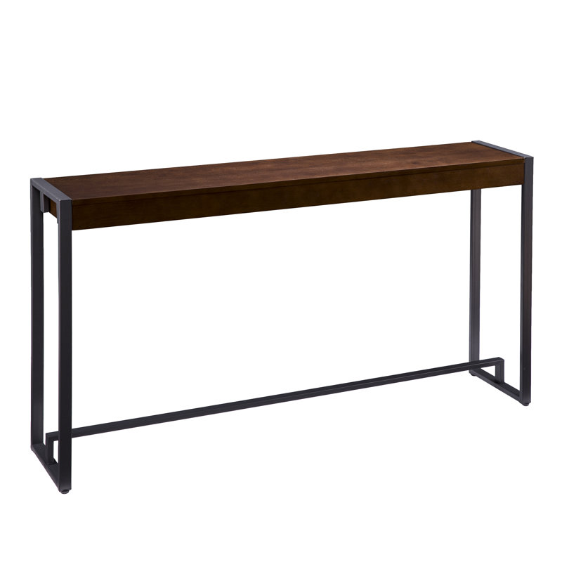 Danille 54'' Console Table, Dark Tobacco / Gunmetal
