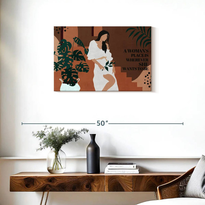 Une place de femme II, H 20 po x l 30 po