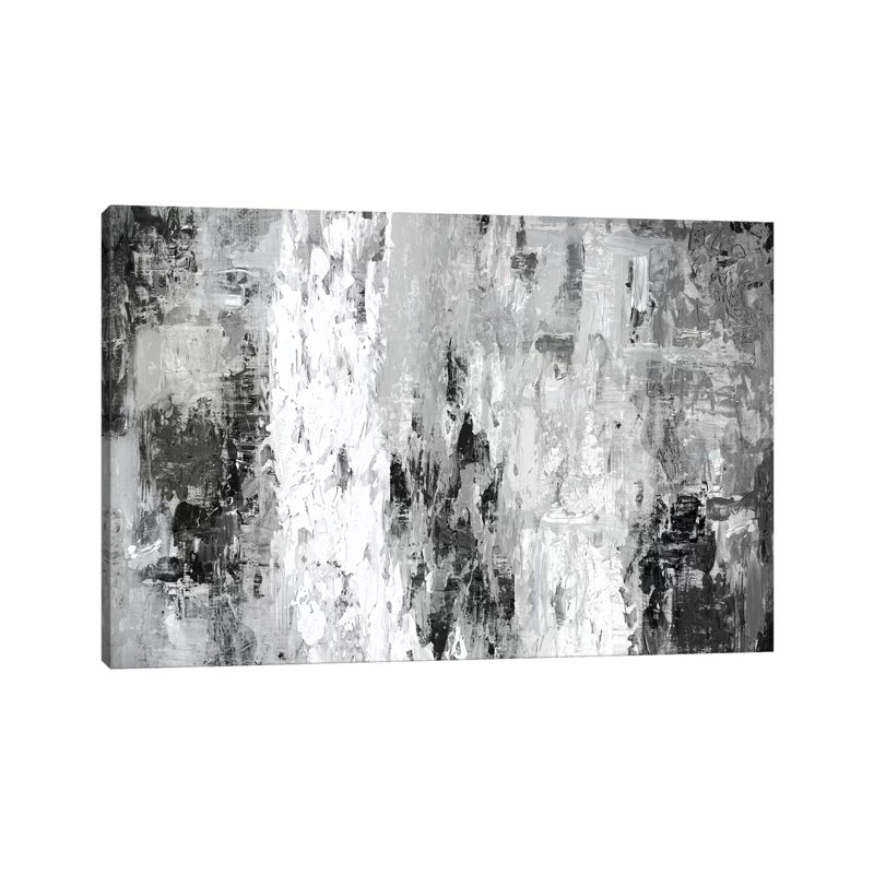 Black And White Abstract IV by PI Studio - Wrapped Canvas Print, 40" H x 60" W x 1.5" D, Wrapped Canvas