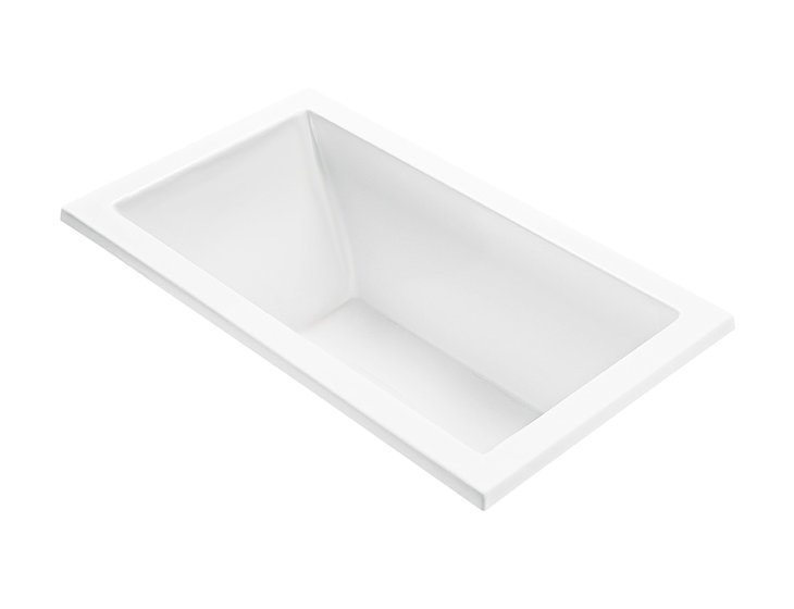 Andrea® 19 DoloMatte 54" x 32" Soaking Solid Surface Bathtub, Drop in, 19" H x 54" W x 32" D