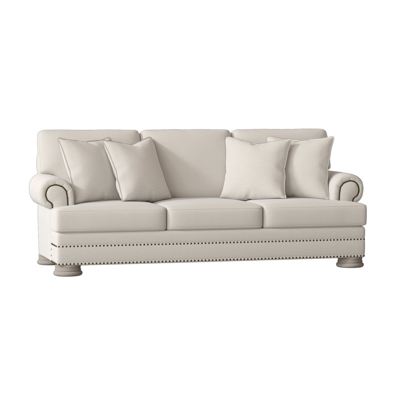 Foster Upholstered 97.5'' Sofa, Cream Chenille 1345-002, Blanca