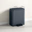 HOMCOM Dual Kitchen Bin, 2 x 20L Double Bin for Recycling and Waste, Black