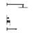 Concorde Single-Handle 1-Spray Tub And Shower Faucet In Matte Black (Valve Included)