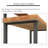 Light-walnut + Black Rectangular Solid Wood + Iron desk-514455788
