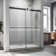 58'' - 60'' W x 72'' H Double Added Frameless Shower Door with Clear Glass